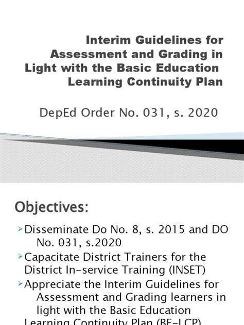 INTERIM GUIDELINES FOR ASSESSMENT AND GRADING IN LIGHT OF .